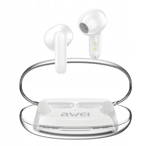Awei Słuchawki Bluetooth 5.3 T85 Enc Tws białe – zdjęcie 1
