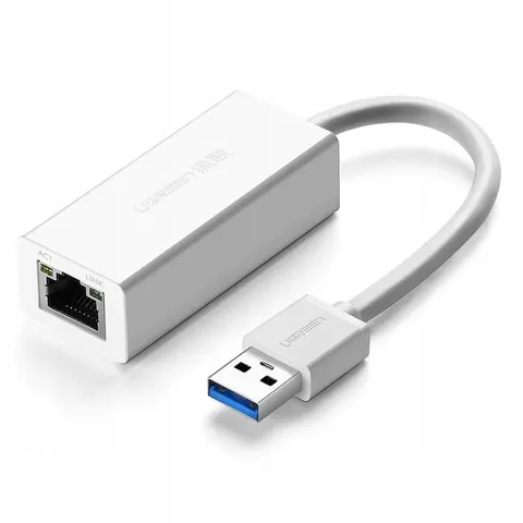 USB3.0 10/100/1000Mbps Ethernet Network Adapter Wit – afbeelding 1