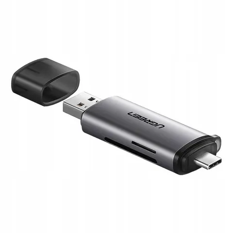 Lettore di schede USB / USB-C UGREEN CM185, SD - microSD, Grigio – immagine 1