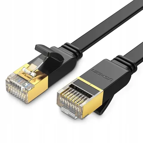 Kabel Ugreen NW106 Cat.7 8m płaski (czarny) – zdjęcie 1