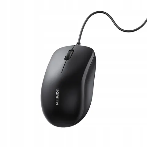 Mouse Wired USB UGREEN MU007, 1200DPI, 1.5m, Nero – immagine 1