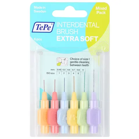 TePe Extra Soft Brossettes interdentaires 1-6 Mix 6 pces – image 1