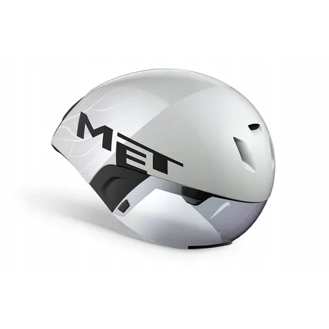 MET Codatronca Fietshelm - Tijdrit - Maat S - White Silver Matt Glossy – afbeelding 1