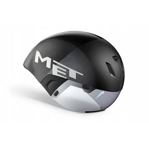 MET Codatronca Fietshelm - Tijdrit - Maat M - Black Silver Matt Glossy – afbeelding 1