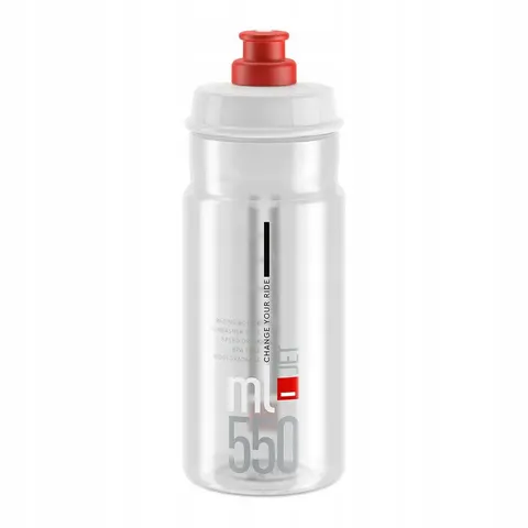 Elite Trinkflasche Jet klar rot 550ml – Bild 1