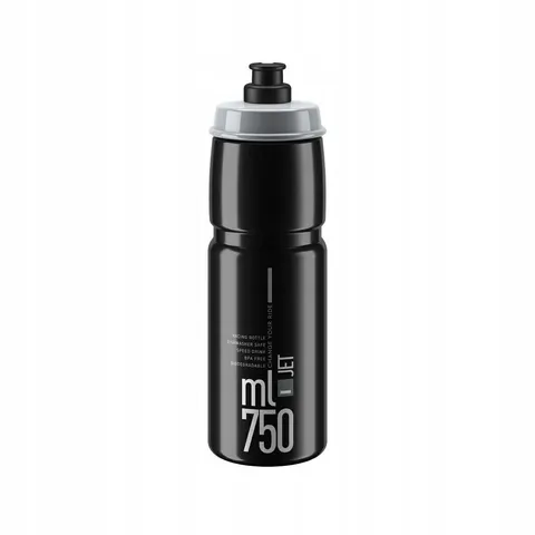 Elite Trinkflasche Jet schwarz/grau 750ml – Bild 1