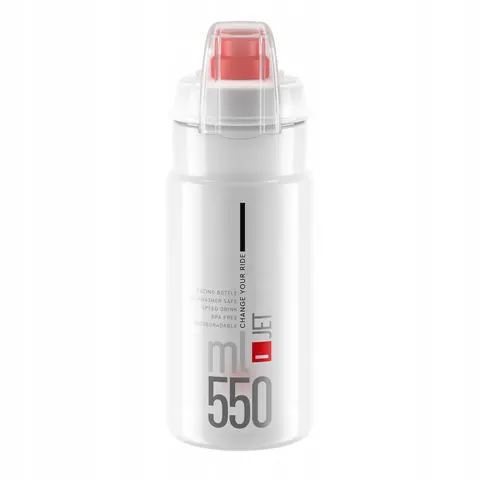 Elite Trinkflasche Jet Plus 550 ml klar rot – Bild 1