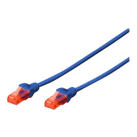 DIGITUS Patchkabel, Kat. 6, U/UTP, 0,5 m, blau – Bild 1