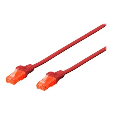 DIGITUS Patchkabel, Kat. 6, U/UTP, 5,0 m, rot – Bild 1