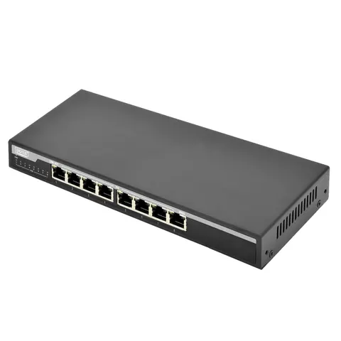 DIGITUS Desktop Gigabit Ethernet PoE Switch, 8-Port – Bild 1
