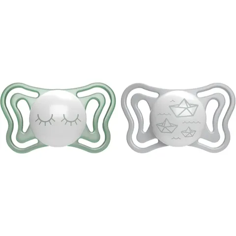 Chicco Physio Light Physio Forma Night dummy 16-36 m Green/Grey 2 pc – image 1
