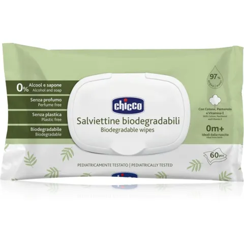 Chicco Toallitas Biodegradables 60 uds – imagen 1