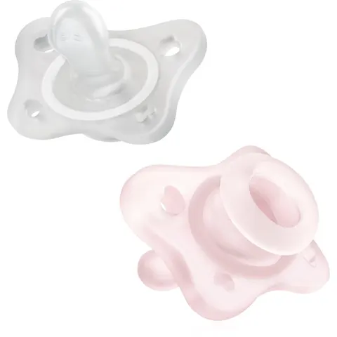 Chicco Physio Forma Mini Soft 0-2m dummy 0-2m Pink/Transparent 2 pc – image 1