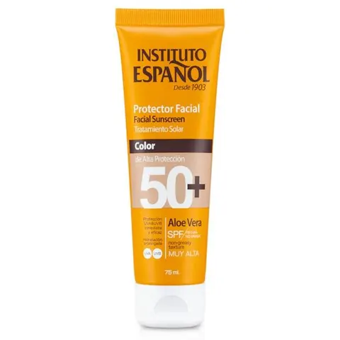 Instituto Español Aloe Vera Gesichtsschutz mit Farbe LSF 50+ 75 ml – Bild 1
