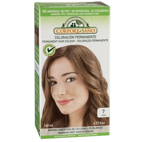 Corpore Sano Tinte 7 Rubio 140ml – imagen 1