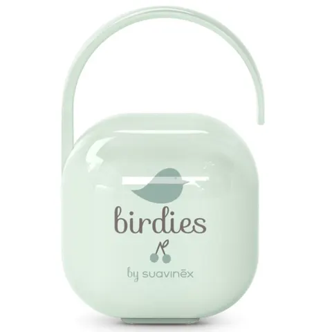 Suavinex Birdies Pacifier Holder dummy box Green 1 pc – image 1