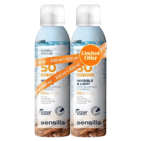 Sensilis Invisible & Light spray corporal SPF50+ pack 2 x 200 ml – imagen 1