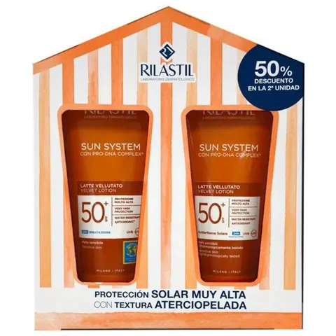 Rilastil Sun System Leche Protector Solar SPF50+ 2x200 ml – imagen 1