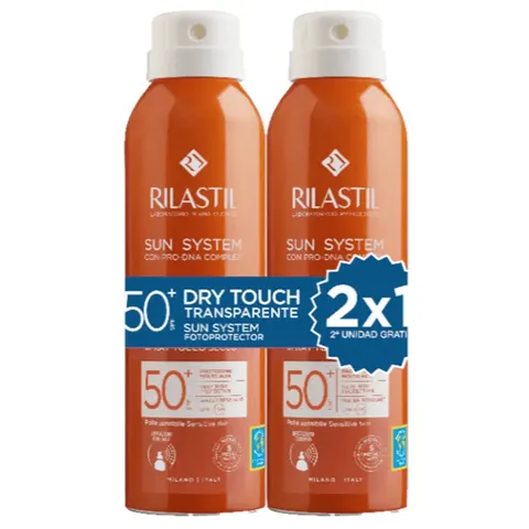 Rilastil Sun System Dry Touch Spray SPF50+ 2x200 ml – imagen 1