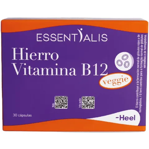 Essentialis Hierro Vitamina B12 Veggie 30 Cápsulas – imagen 1