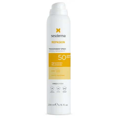 Sesderma Repaskin Sunscreen Transparent Spray SPF50 200mL SPF50 – immagine 1