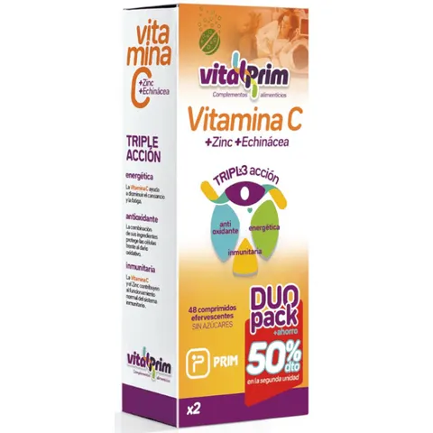VitalPrim Vitamina C Duo 48 Comprimidos Efervescentes – imagen 1