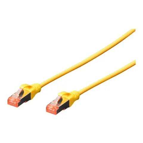 DIGITUS Patchkabel Kat. 6, S/FTP, 0,5 m, gelb, Set – Bild 1