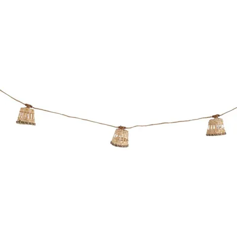 Newgarden Aurora LED solar string lights, Light wood – image 1