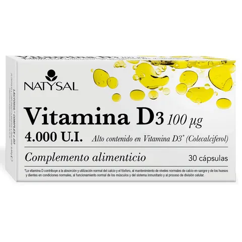 Natysal Vitamina D3 30 Cápsulas – imagen 1