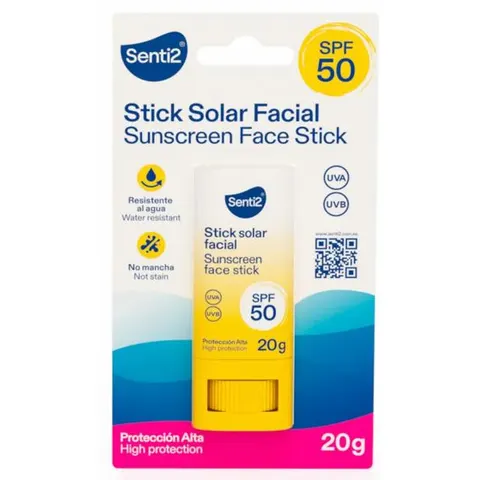 Senti2 Stick Solar facial SPF50 20 gr – imagen 1