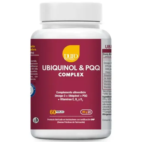 Puro omega ubiquinol & pqq complex 60perlas – imagen 1