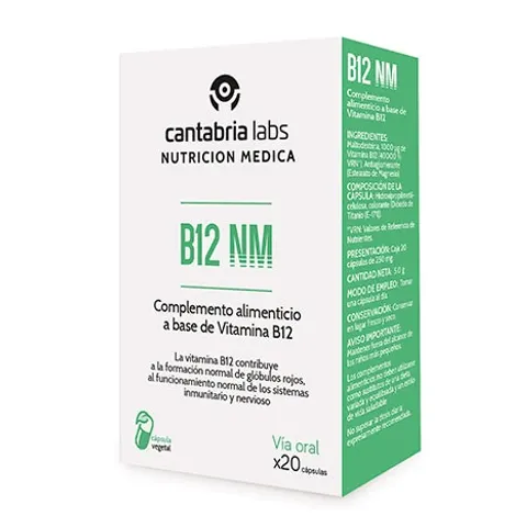Cantabria Labs B12 Nm 20 caps – imagen 1