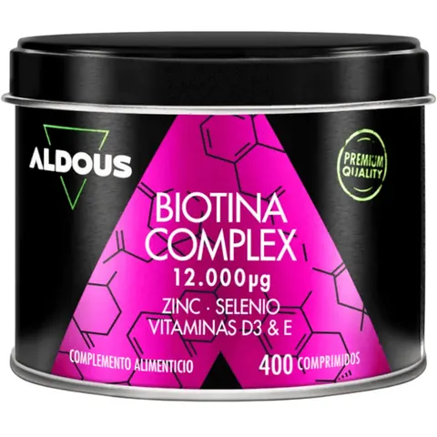 Aldous Biotina Complex 12000 ug 400 Tabs – imagen 1