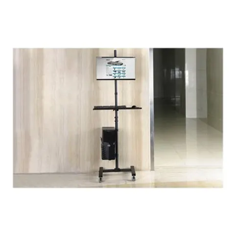 DIGITUS Mobiler Arbeitsplatz Workstation, schwarz – Bild 1