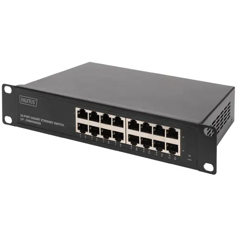 DIGITUS 10, Gigabit Switch, 16-Port, Unmanaged – Bild 1