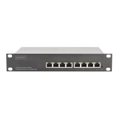 DIGITUS DN-80117 - Switch, 8 puertos, Gigabit Ethernet – imagen 1