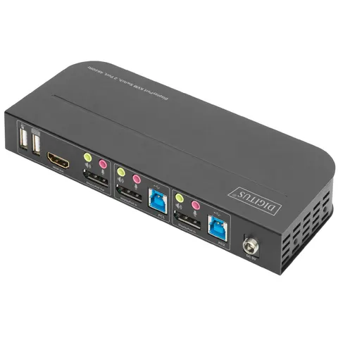 Digitus KVM Switch, 2x1 DP, DP/HDMI Out,USB 4Kx2K@60Hz – Bild 1