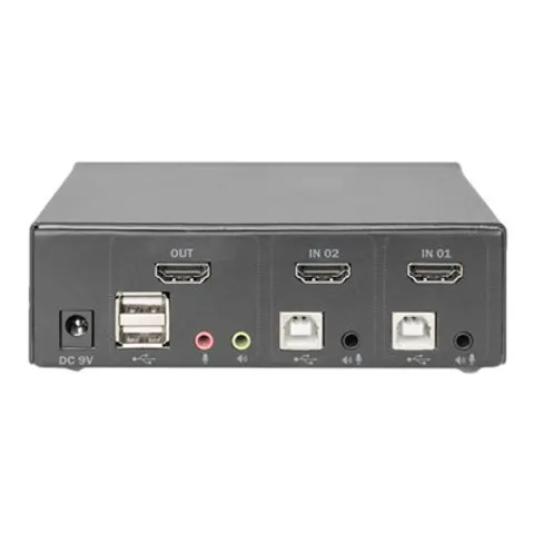 DIGITUS KVM-Switch, 2-Port, Single-Display, 4K, HDMI – Bild 1