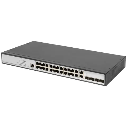 DIGITUS Switch 24-Port Gigabit Managed schwarz – Bild 1