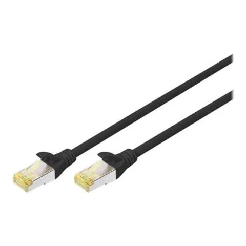 DIGITUS Patchkabel, Kat. 6A, S/FTP, 0,25 m, schwarz, Set – Bild 1