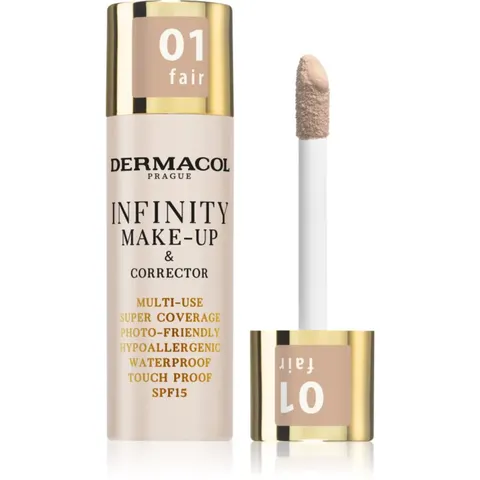 Dermacol Infinity Make-up & Corrector Foundationcrème, 01 Fair, 20 g – afbeelding 1
