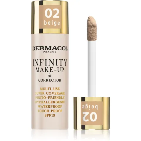 Dermacol Infinity full coverage foundation SPF 15 shade 02 Beige 20 g – image 1