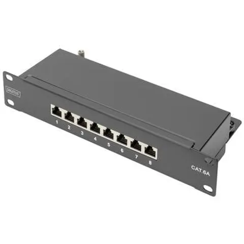 Digitus CAT 6A. class E patch panel. shielded. black – image 1