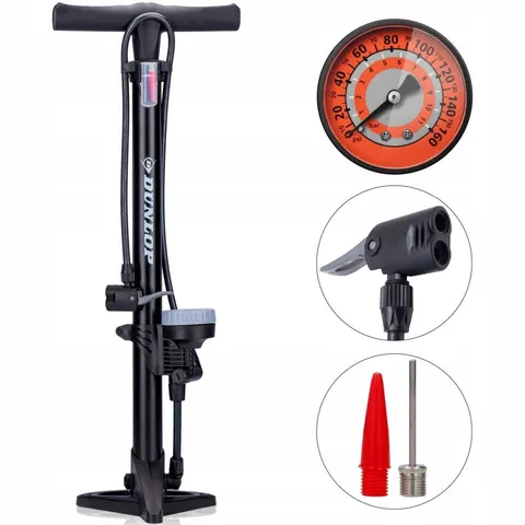 DUNLOP Standluftpumpe 10233, mit Manometer, 11 bar – Bild 1