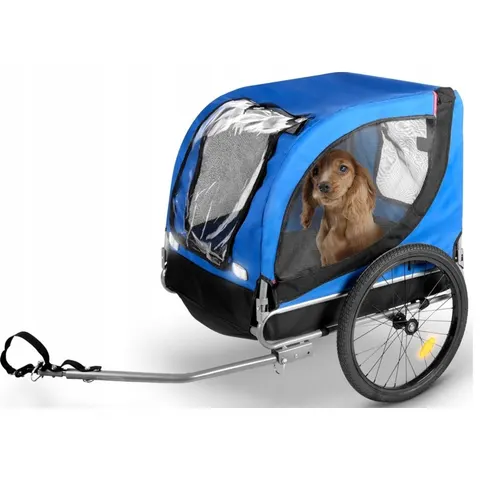 Fahrrad-Hundeanhänger – blau – Bild 1