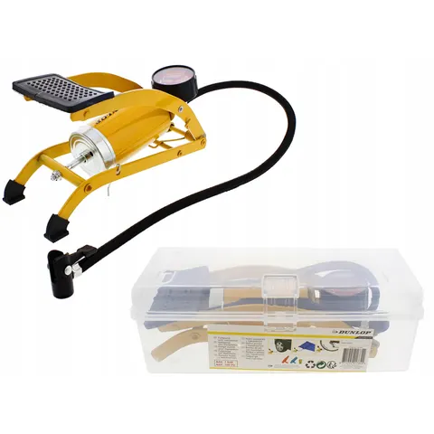 Dunlop voetpomp met manometer – afbeelding 1