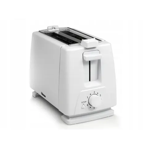 Tristar BR-1009 Toaster mit eingebautem Brötchenaufsatz Weiß – Bild 1