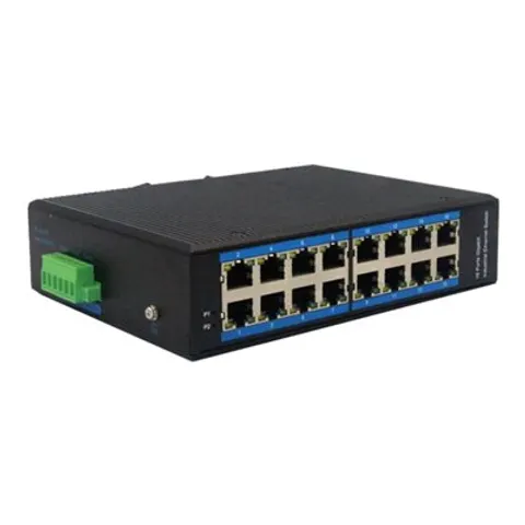 DIGITUS Switch Ind. 16-Port Gigabit Unmanaged blau – Bild 1