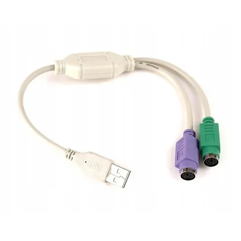 Przejściówka USB-PS/2 x2 Gembird UAPS12 (0,3 m) – zdjęcie 1