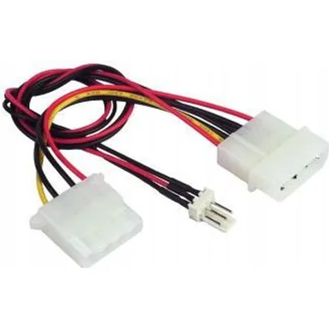Gembird Molex x2 3-pin, 0.15m, Biały (CCPSU5) – zdjęcie 1